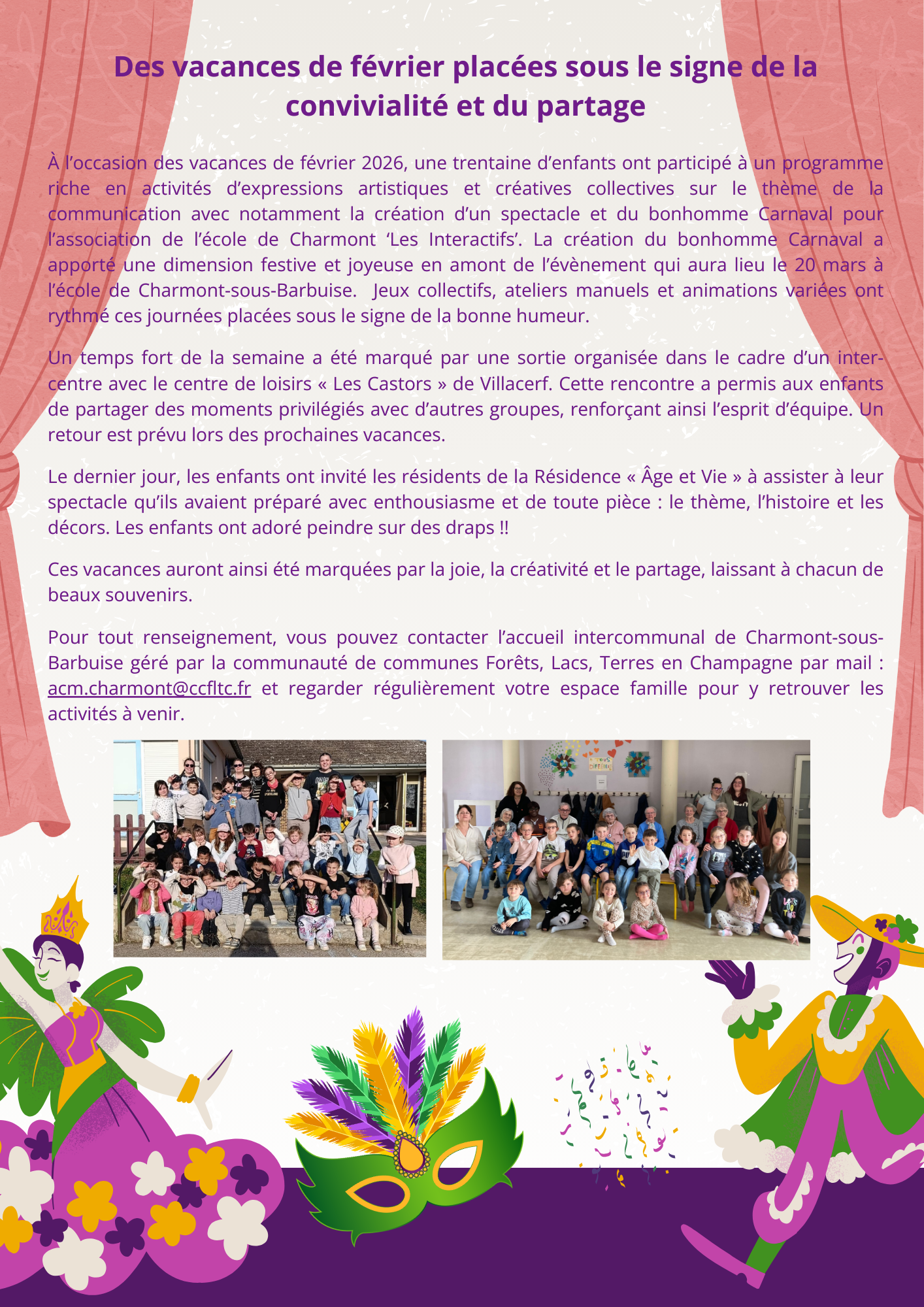 Bilan ACM Charmont - vacances février 2026