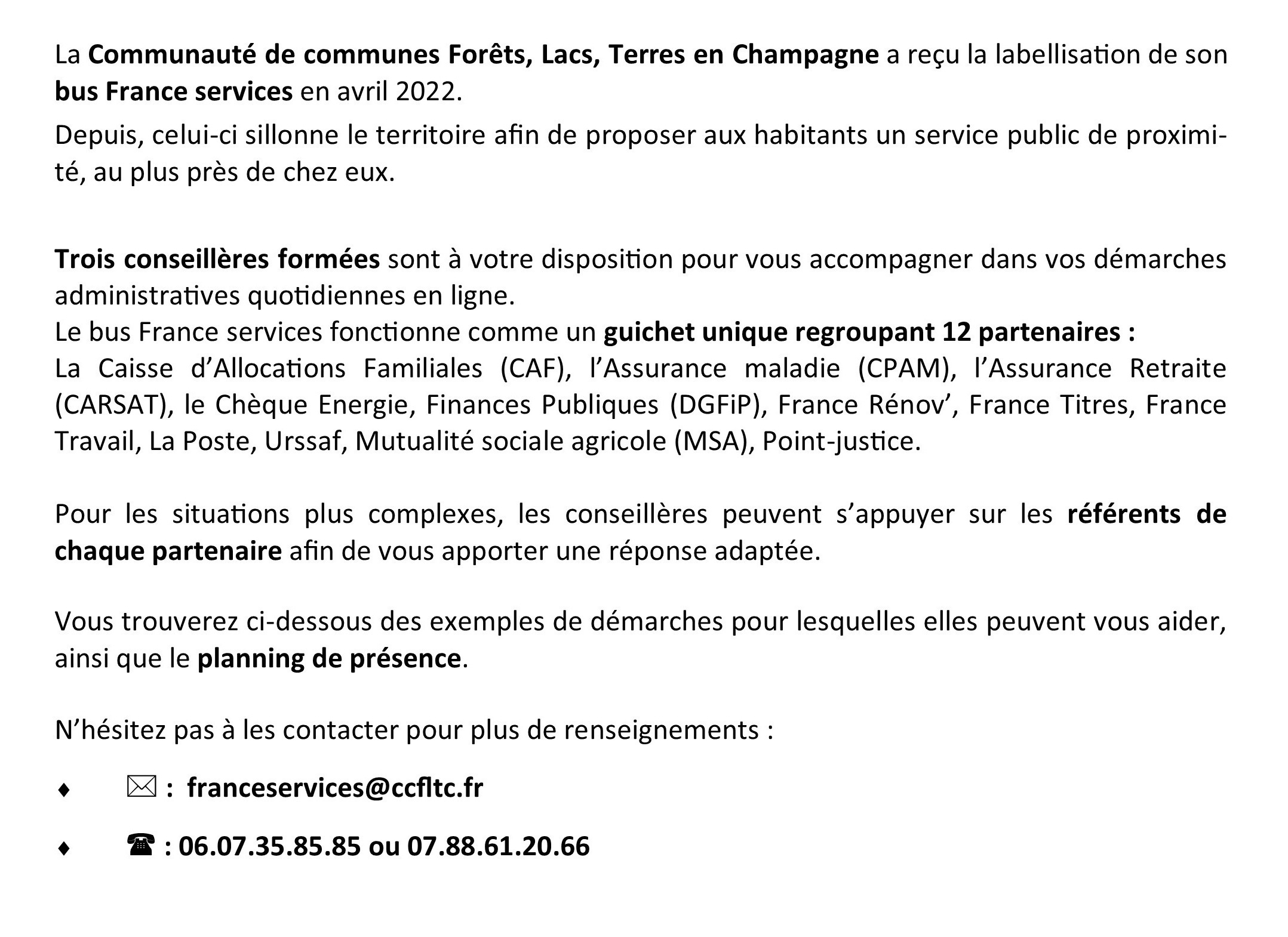 Présentation Bus FRANCE SERVICES