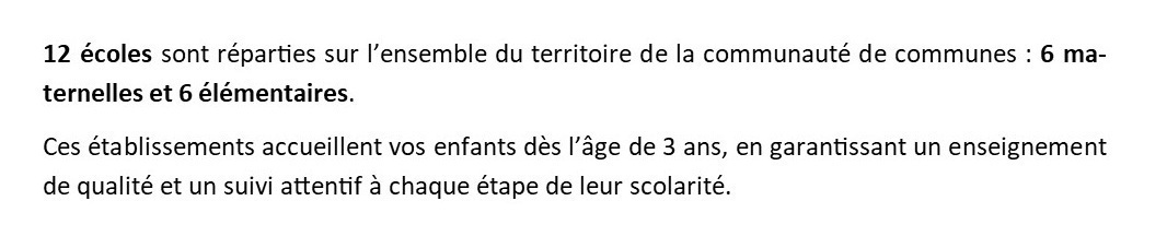 Présentation ECOLES