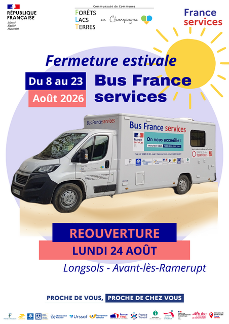 Bus fermeture été 2026