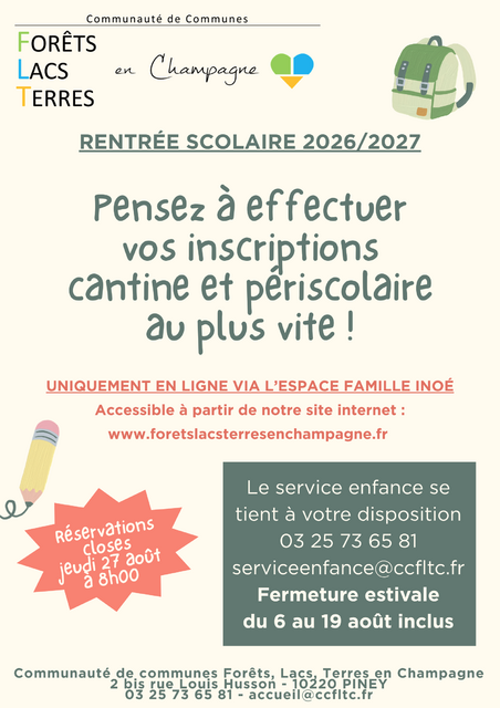 Rentrée 2026-2027